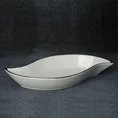 Patera ceramiczna z nadrukiem złotej ważki - 36 x 18 x 5 cm - biały 1