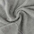 Ręcznik SALADO o ryżowej strukturze ze stebnowaniem i welwetową bordiurą - 50 x 90 cm - szary 5