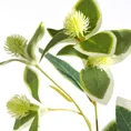 GAŁĄZKA OZDOBNA z liśćmi z tkaniny, kwiat sztuczny dekoracyjny - 60 cm - zielony 2