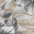 EUROFIRANY CLASSIC Komplet pościeli SONIA 6 z wysokogatunkowej bawełny z graficznym motywem kwiatów - 140 x 200 cm - stalowy 2