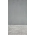 Tkanina firanowa  zwiewna i delikatna matowa mikrosiateczka w kolorze białym zakończona pasem haftu ze złotą nicią - 280 cm - biały 8