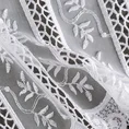 Tkanina firanowa zazdrostka z haftem i ażurem - 40 cm - biały 8