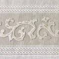 DIVA LINE Firana ANNE zdobiona mereżką, ornamentowym wzorem z welwetu i haftem - 140 x 270 cm - biały 7