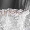 Tkanina firanowa lśniąca mikrosiateczka z pasami fantazyjnego haftu - 280 cm - biały 2