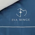 EVA MINGE Komplet pościeli MINGE z najwyższej jakości makosatyny bawełnianej z nadrukiem logo EVA MINGE - 160 x 200 cm - granatowy 5