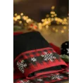Ręcznik świąteczny RUDOLF 01 bawełniany z żakardową bordiurą ze śnieżynkami - 70 x 140 cm - czerwony 4