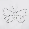 Bieżnik zdobiony motylami z cyrkonii - 40 x 140 cm - biały 2