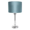 Lampka stołowa MONIK z kryształową podstawą i welwetowym abażurem - ∅ 30 x 53 cm - niebieski 3