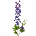 OSTRÓŻKA POJEDYNCZA  sztuczny kwiat dekoracyjny z płatkami z jedwabistej tkaniny - 80 cm - niebieski 1
