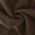 Ręcznik SALADO o ryżowej strukturze ze stebnowaniem i welwetową bordiurą - 50 x 90 cm - brązowy 5