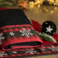 Ręcznik świąteczny RUDOLF 01 bawełniany z żakardową bordiurą ze śnieżynkami - 70 x 140 cm - czerwony 6