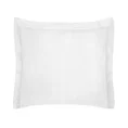 NOVA COLOUR Poszewka na poduszkę bawełniana z satynowym połyskiem i ozdobną kantą - 50 x 60 cm - biały 1