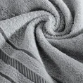 Ręcznik bawełniany KORAL z bordiurą podkreśloną  żakardowymi paseczkami - 30 x 50 cm - srebrny 5