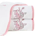 Ręcznik z bawełny BABY dla dzieci z naszywaną aplikacją z wróżką - 50 x 90 cm - biały 1
