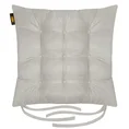 ADORE dwustronna welurowa poduszka siedziskowa na krzesło z dziewięcioma pikowaniami, gramatura 195 g/m2 - 40 x 40 x 6 cm - popielaty 2