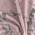 Zasłona WERA z miękkiej welwetowej tkaniny zdobiona nadrukiem przypominającym marmur - 140 x 250 cm - różowy 11