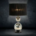 Lampa stołowa ZENA na metalowej podstawie z matowym abażurem - 36 x 23 x 56 cm - czarny 2