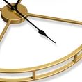 Dekoracyjny zegar ścienny z metalu w nowoczesnym minimalistycznym stylu - 40 x 6 x 40 cm - złoty 4