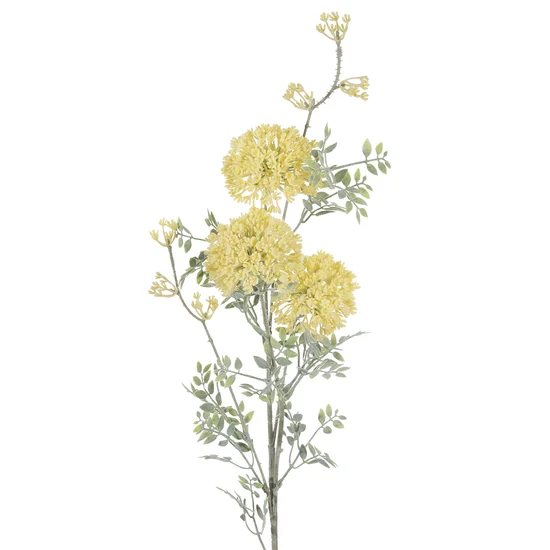 KRWAWNIK kwiat sztuczny dekoracyjny - dł. 90 cm śr. kwiat 6 cm - żółty