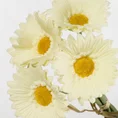 GERBERA MINI, MARGARETKA bukiet, kwiat sztuczny dekoracyjny - dł. 33 cm śr. kwiat 6 cm - kremowy 2