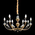 Lampa ośmioramienna MELBA z kryształami - ∅ 71 x 120 cm - złoty 8