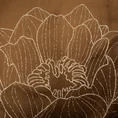 Bieżnik welwetowy BLINK 13 z welwetu z dużym wzorem lilii wodnej - 35 x 180 cm - brązowy 5
