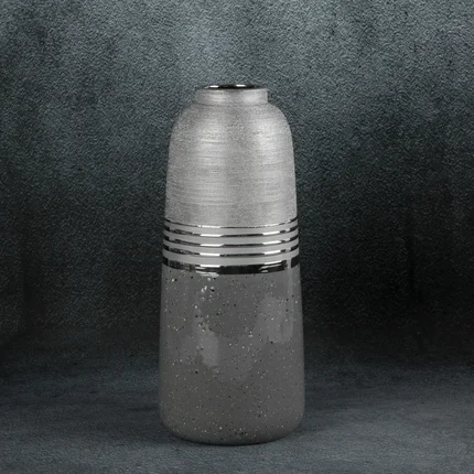 Wazon ceramiczny NELI o łączonych fakturach, nowoczesny Wazon ceramiczny NELI o łączonych fakturach, nowoczesny - ∅ 15 x 36 cm
