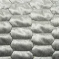 EUROFIRANY PREMIUM Narzuta ALLISON z błyszczącego welwetu przeszywana w geometryczny wzór z cekinami - 220 x 240 cm - srebrny 4