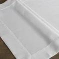DIVA LINE Obrus jednokolorowy z tkaniny z połyskiem obszyty szeroką kantą - 70 x 150 cm - biały 1