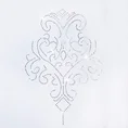 Zasłona gotowa zdobiona ornamentem z cyrkoniami - 140 x 250 cm - biały 4