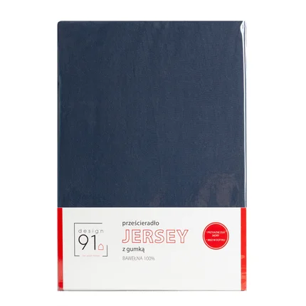 DESIGN 91 Prześcieradło z bawełny JERSEY z gumką, gramatura 125 g/m2 DESIGN 91 Prześcieradło z bawełny JERSEY z gumką, gramatura 125 g/m2 - 90 x 200 cm