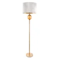 LIMITED COLLECTION Lampa stojąca LUNA 2 z podstawą łączącą szkło i metal oraz welwetowy abażur - ∅ 46 x 157 cm - biały 2