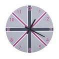 Dekoracyjny zegar ścienny AVIS z nadrukiem - ∅ 40 x 4 cm - szary 1