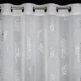 Firana CAPRI z etaminy z nadrukiem srebrzystych palmowych  liści - 140 x 250 cm - srebrny 6