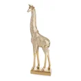 Żyrafa - figurka dekoracyjna HARIS o drobnym strukturalnym wzorze, złota - 8 x 13 x 36 cm - złoty 2