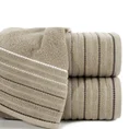 DESIGN 91 Ręcznik IZA klasyczny jednokolorowy z bordiurą w pasy - 70 x 140 cm - beżowy 1