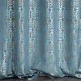 Zasłona LAURA z welwetu z cieniowanym srebrno-złotym wzorem w stylu boho - 140 x 250 cm - niebieski 3