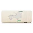 Ręcznik BABY dla dzieci z naszywaną aplikacją z dinozaurem - 50 x 90 cm - kremowy 3