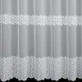 Tkanina firanowa aden z dwoma pasami fantazyjnego haftu - 300 cm - biały 3