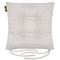 ADORE dwustronna welurowa poduszka siedziskowa na krzesło z czterema pikowaniami, gramatura 195 g/m2 - 40x40x8 cm - popielaty 2