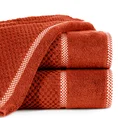 EUROFIRANY PREMIUM Ręcznik CALEB z bawełny frotte o strukturze drobnej krateczki - 50 x 90 cm - pomarańczowy 1