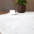 Serweta DORIS z żakardowym motywem liści miłorzębu i ozdobną kantą, plamoodporny - 85 x 85 cm - naturalny 2