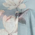 Dekoracja okienna LUNA z etaminy w stylu eko z motywem magnolii, półprzeźroczysta - 140 x 250 cm - szary 5