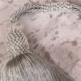 Dekoracyjny sznur do upięć z chwostem dekorowany kryształkami glamour - 70 cm - srebrny 3
