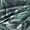 Zasłona PALERMO z miękkiego welwetu z nadrukiem liści - 140 x 250 cm - szary 9