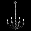 Lampa sześcioramienna MELBA z kryształami - ∅ 60 x 120 cm - srebrny 11