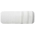 EUROFIRANY CLASSIC Ręcznik RIKI  z bordiurą w pasy miękki i puszysty, zero twist - 70 x 140 cm - biały 3