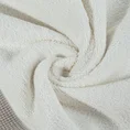 Ręcznik RODOS z ozdobną żakardową bordiurą w pasy - 50 x 90 cm - kremowy 5