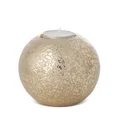 Świecznik ceramiczny EDITA z nakrapianym złotym wzorem - ∅ 11 x 9 cm - złoty 2