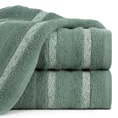 Ręcznik FARGO z bordiurą podkreśloną melanżowymi paskami - 50 x 90 cm - ciemnomiętowy 1